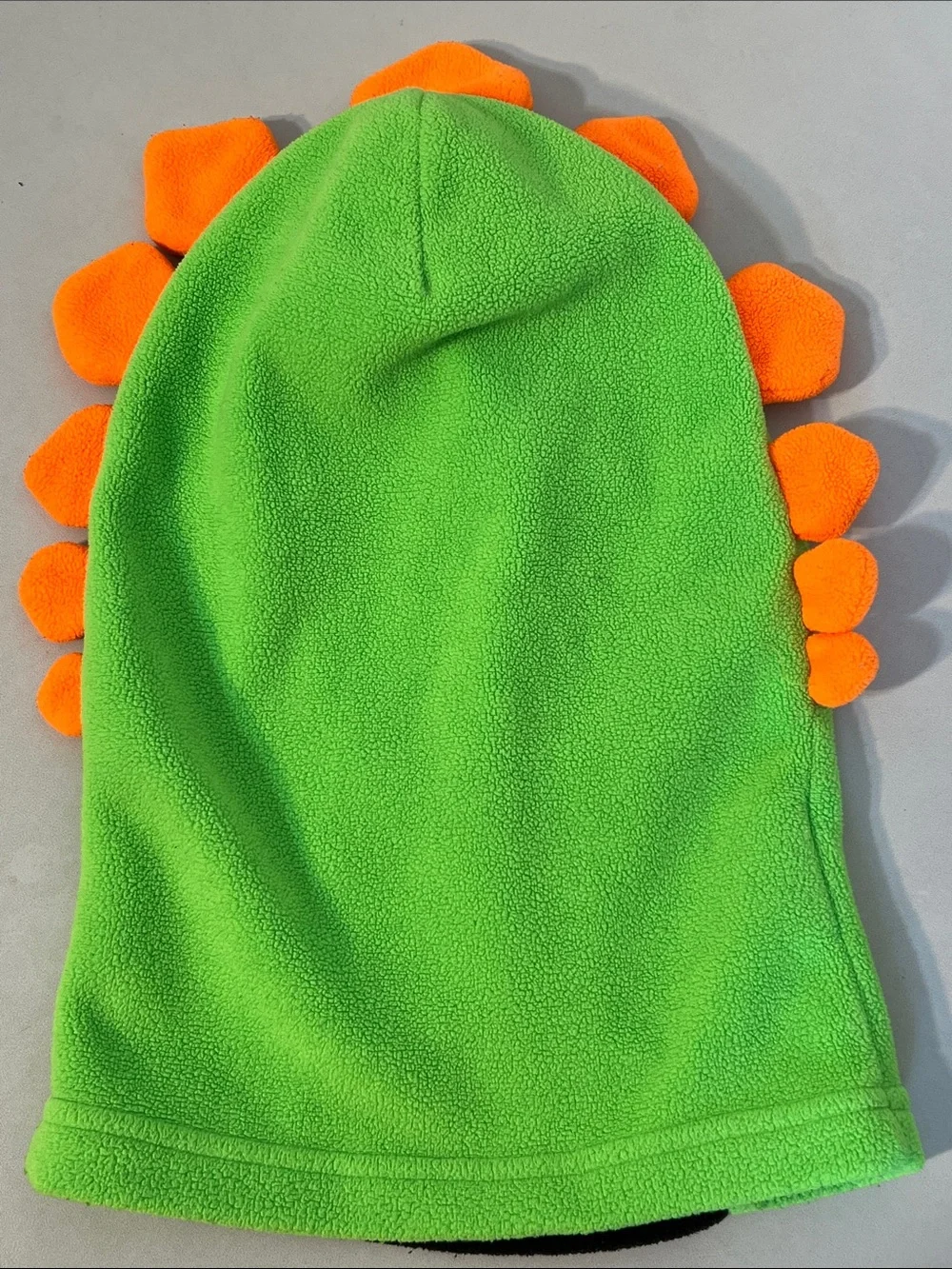 SCREAMER Kids Green Monster Fleeced Face Mask Balaclava with Orange Spikes